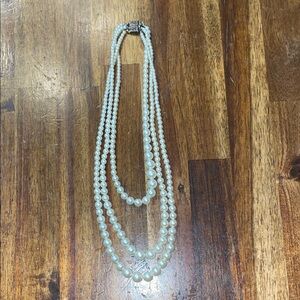 Vintage 3 Strand Pearl Necklace